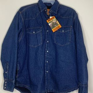 NWT Bear River Clothing Co Denim Jean Jacket Lined